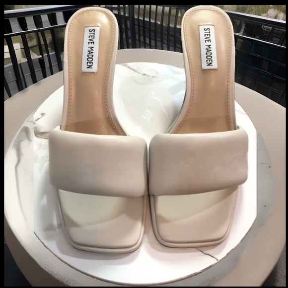 STEVE MADDEN Snazzy Heeled Sandal Mule Kitten Heel Man-Made UpperLining, Insoles - Picture 8 of 17